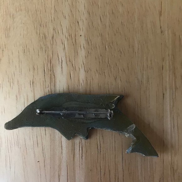Dolphin Pin Brooch Handmade Vintage Beach Cruise - Picture 8 of 8